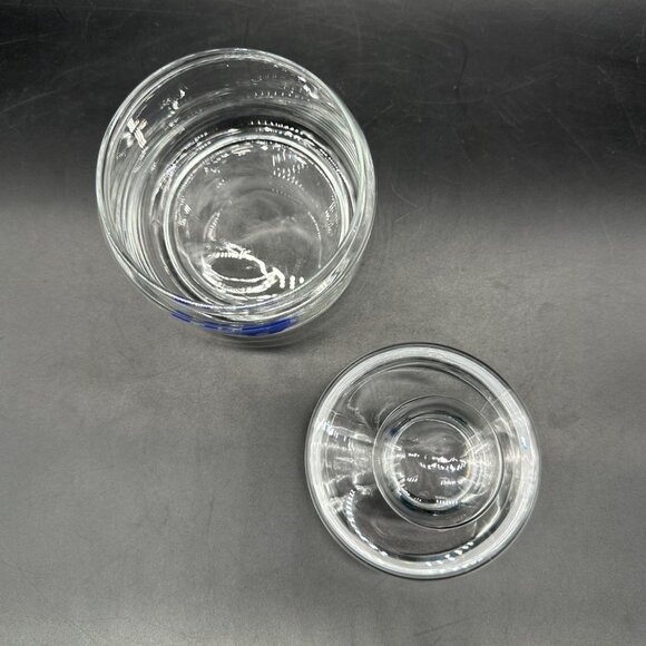 Vintage Proctor and Gamble Glass Storage Jar P and G Blue Canister Advertising - Picture 6 of 10